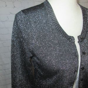 Dressy Black and Silver Metallic Sweater Gorgeous